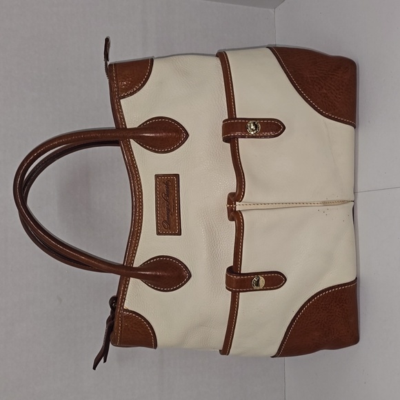 Dooney & Bourke Handbags - Dooney & Bourke Florentine Vacchetta Leather Double Pockets Tote